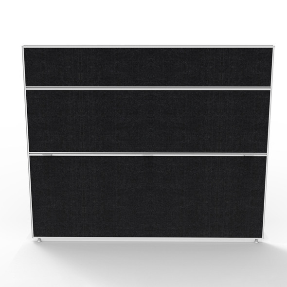 Rapidline Shush30 Plus Screen 1800 x 30 x 1500mm Black Fabric / White