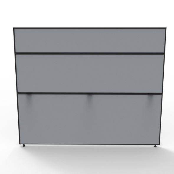 Rapidline Shush30 Plus Screen 1800 x 30 x 1500mm Grey Fabric / Black