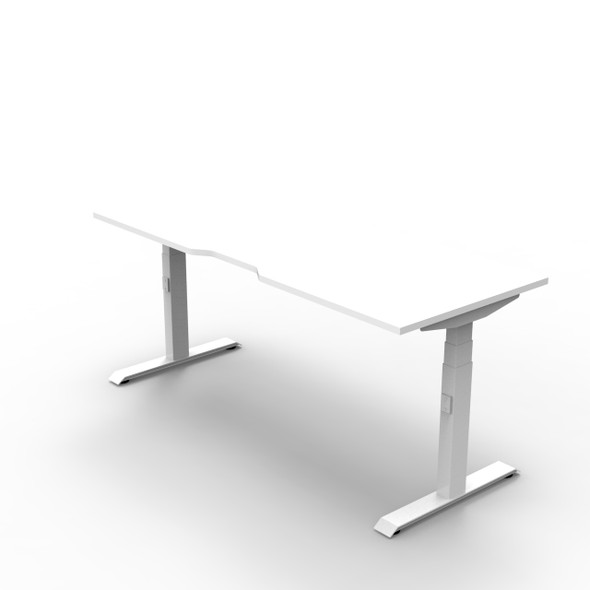 Rapidline Workstation Boost Plus Single Sided 1800 x 750mm Natural White / White Satin