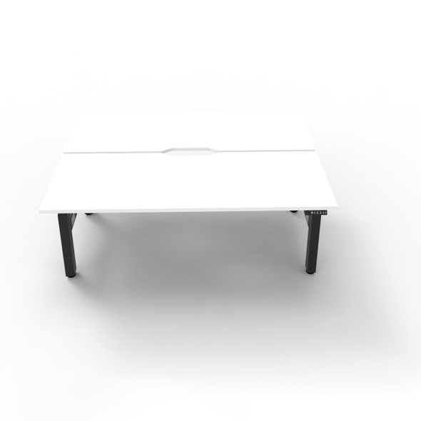 Rapidline Boost Plus Workstation Back to Back 1200 x 750mm Natural White / Black Satin