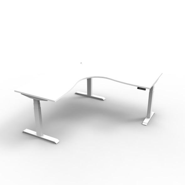 Rapidline Boost Plus Corner Workstation 1800 x 1800 x 750mm Natural White / White Satin