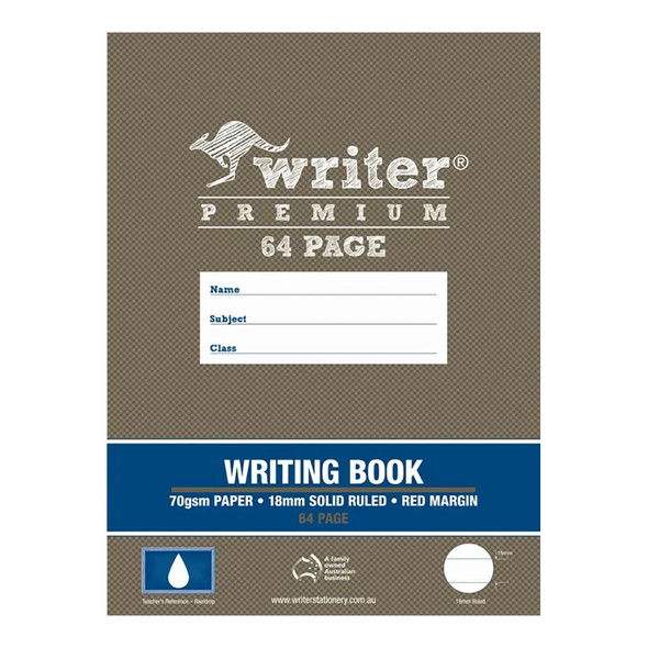 Writer EB6650 Premium Writing Book 64pg 18mm Solid Ruled + Margin - Pack of 20 | It's A Mega Thing Writer EB6650 Premium Writing Book 64pg 18mm Solid Ruled + Margin - Pack of 20 | It's A Mega Thing