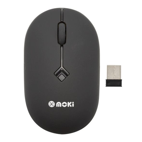 Moki Optical Wireless USB Mouse Black