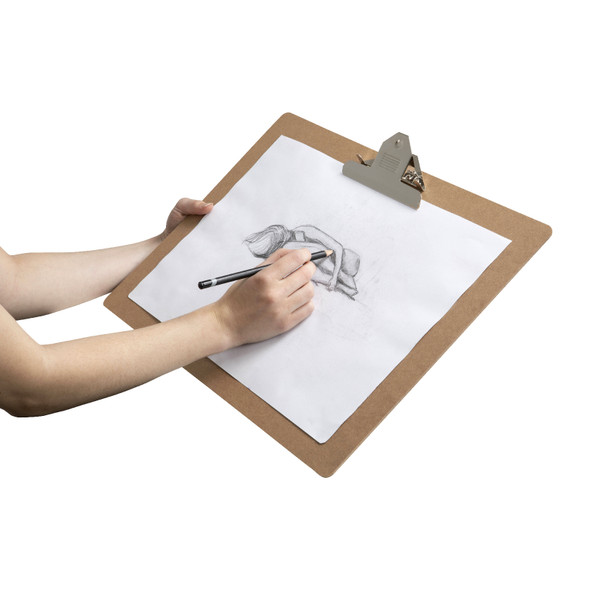 Marbig A3 Clipboard Masonite Large Clip Brown