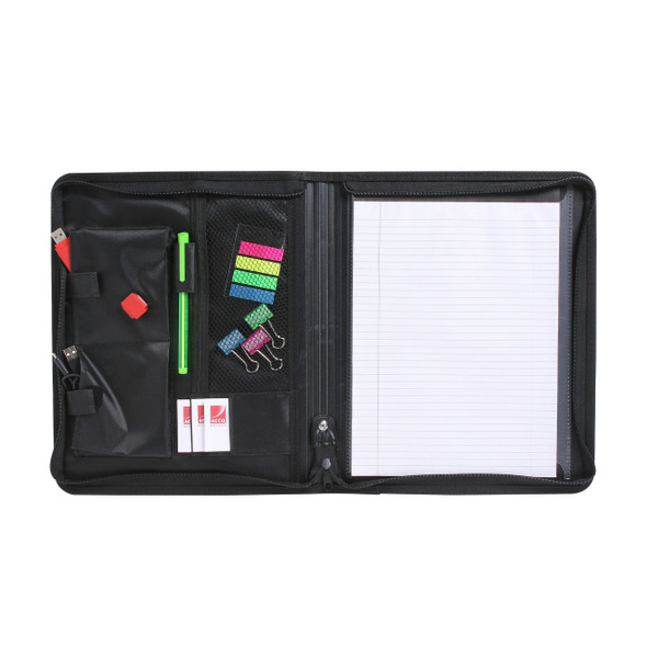 Marbig Black Conference Folio with Zip