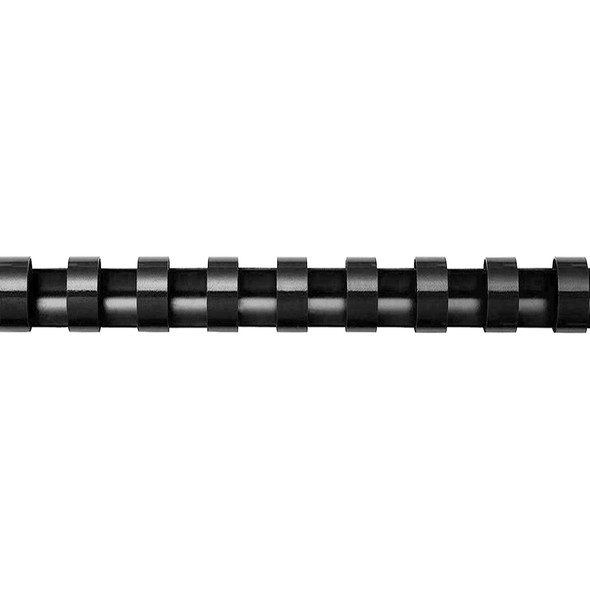 PHE Gold Sovereign Plastic Comb Binding 21 Loop 8mm A4 Black Box of 100