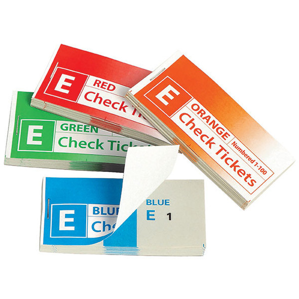 Marbig Check or Raffle Tickets Assorted Pack of 4