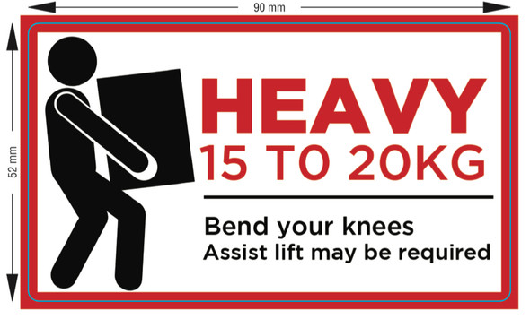 Warehouse and Shipping Labels Heavy 15–20kg 90 x 52mm Roll of 1000