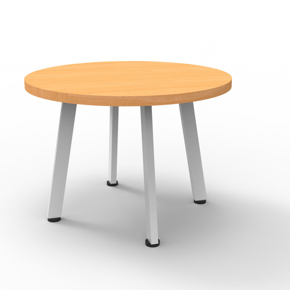 Rapidline Eternity Round Coffee Table 600mm Diameter Beech / White