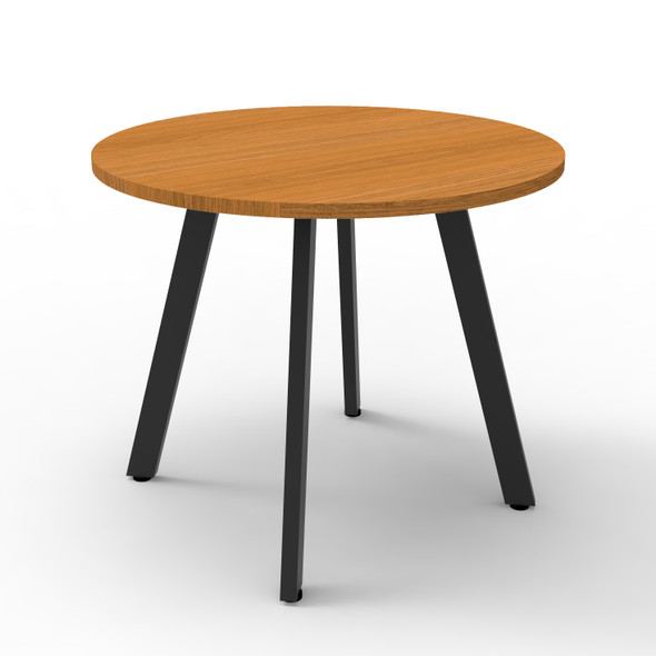 Rapidline Eternity Round Meeting Table 900mm Diameter Beech / Black