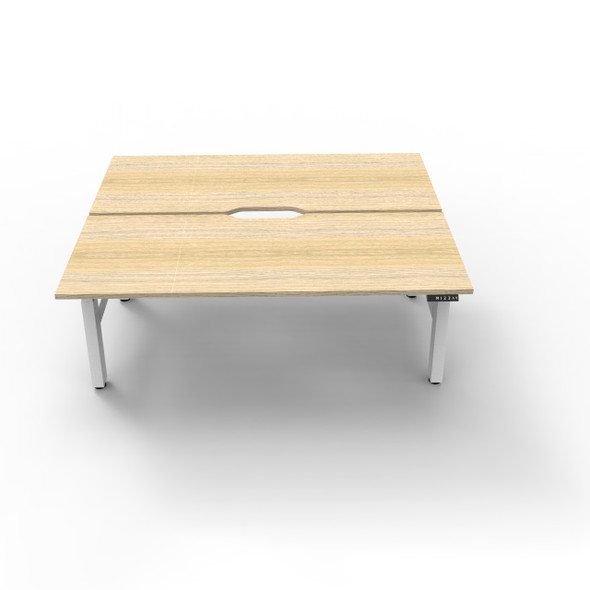 Rapidline Boost Plus Workstation Back to Back 1800 x 750mm Natural Oak / White Satin
