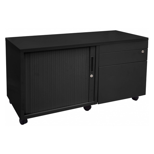 Rapidline Mobile Caddy Left Tambour Door 1050 x 500 x 615mm Black