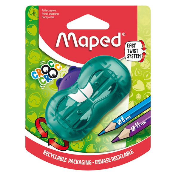 Maped Croc Croc Twist 2-Hole Sharpener Assorted