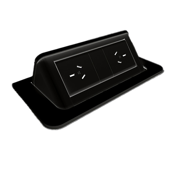 Rapidline Pop-Up Power Desk Module 2 GPO Black