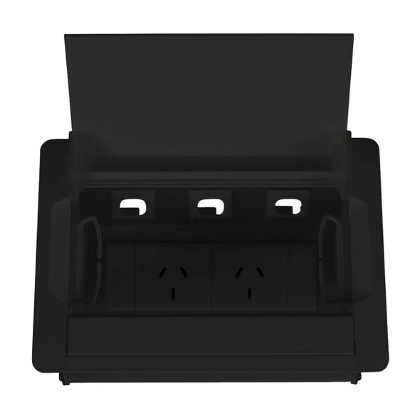 Rapidline Table Surface Mounted Service Box 2 GPO 3 Data Black