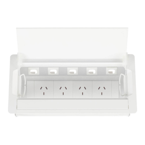 Rapidline Table Surface Mounted Service Box 4 GPO 5 Data White