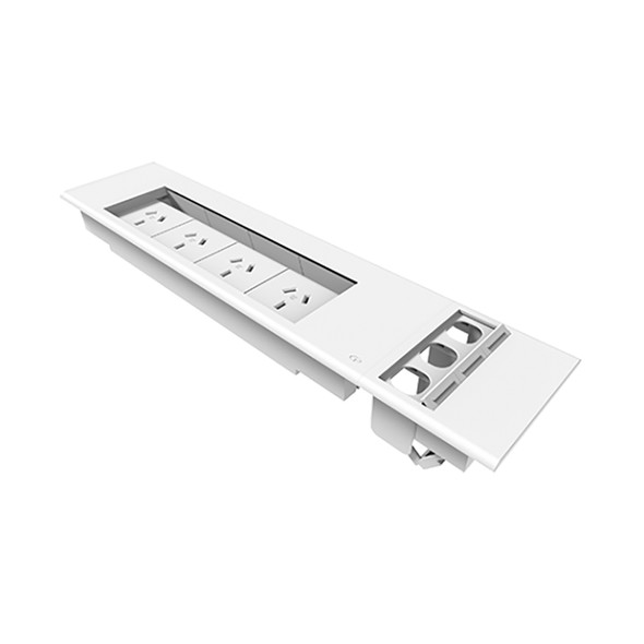 Rapidline Surface Mounted Flip Box 4 GPO 3 Data Provision White