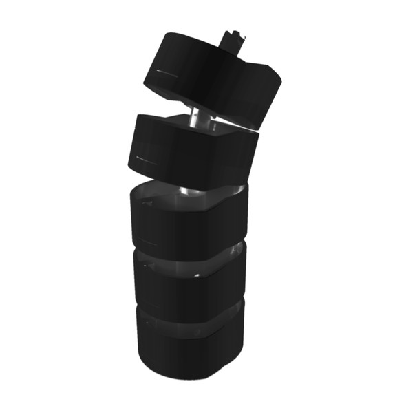 Rapidline Umbilical Power Pole 770mm Height Only Black