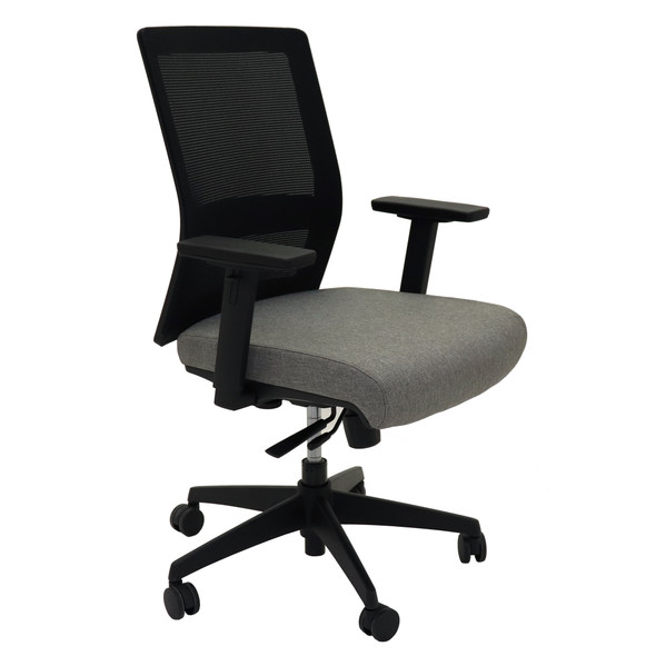 Rapidline Gesture Task Chair Medium Mesh Back Black Light Grey