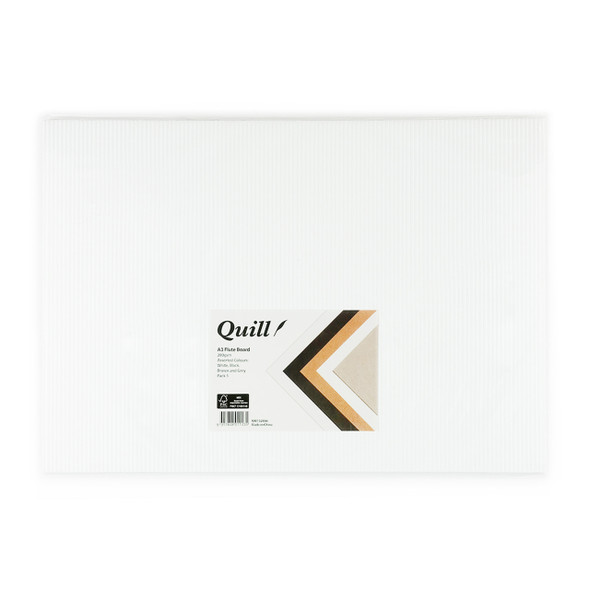 Quill Flute Matte Board 165gsm A3 Assorted Pack of 5