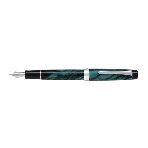 Pilot Custom Heritage SE Fountain Pen Marble Green Barrel 14K Gold Fine Nib