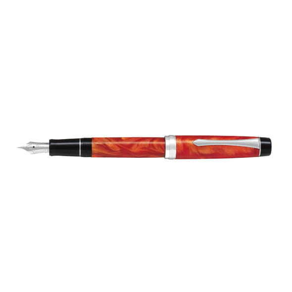 Pilot Custom Heritage SE Fountain Pen Marble Orange Barrel 14K Gold Fine Nib