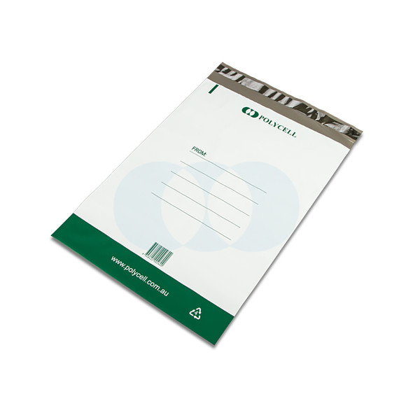 Polycell EcoPure Courier Bag Plastic 340 x 440 + 50mm Flap Carton of 750