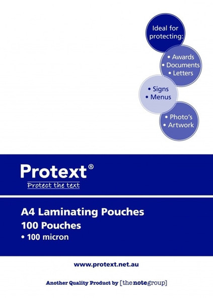 Protext Laminating Pouches A4 100 Micron Box of 100