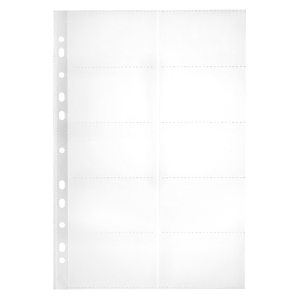 Marbig A4 Heavyweight Business Card Pocket Clear Pack of 10