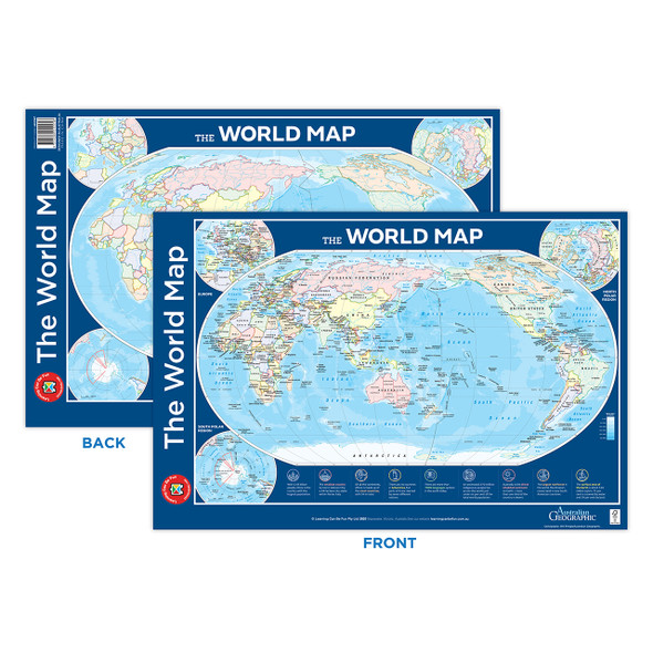 Learning Can Be Fun Map of the World Poster