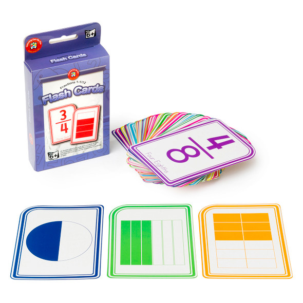 Flash Cards Fractions 1 to 1/12 Learning Can Be Fun