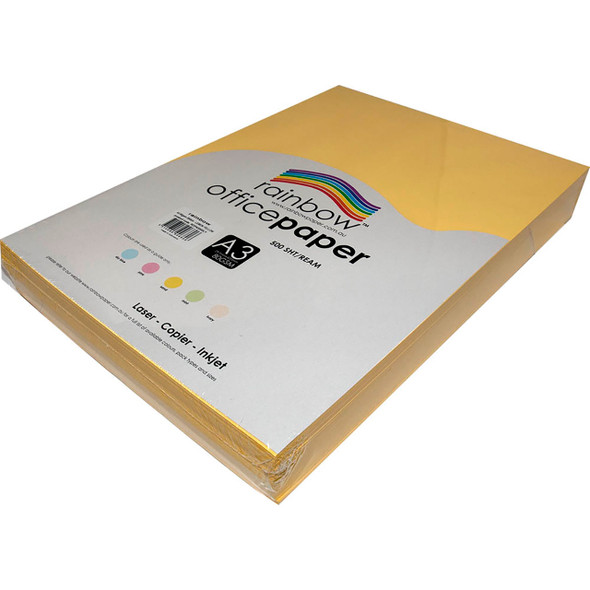 Rainbow Office Paper A3 80gsm Lemon Yellow Pack of 500