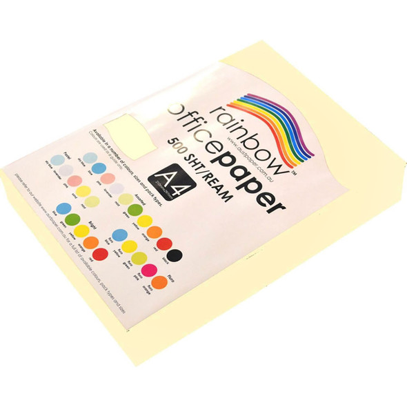 Rainbow Office Paper A4 80gsm Pastel Ivory Pack of 500