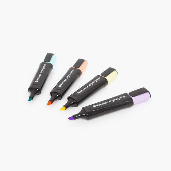 Micador Eco Highlighters Assorted Pastel Wallet of 4