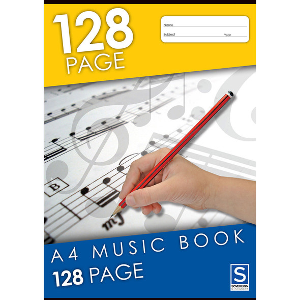 Sovereign Music Book A4 128 Page Pack of 10