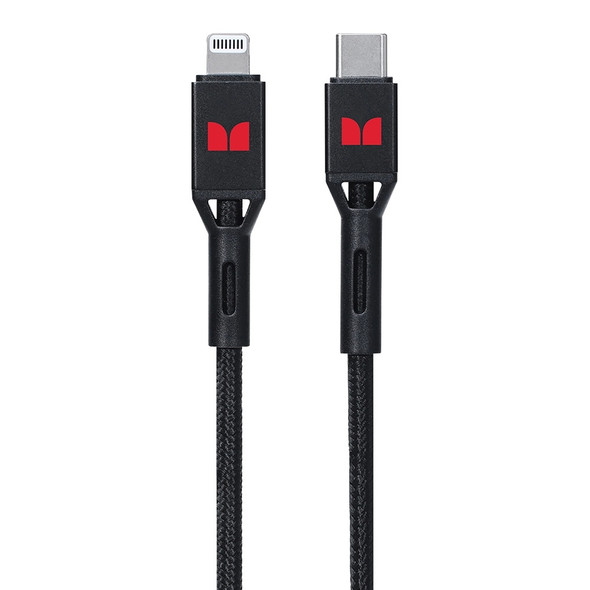 Monster Lightning to USB-C Braided Cable 1.2m Black