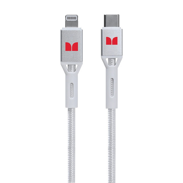 Monster Lightning to USB-C Braided Cable 2m White