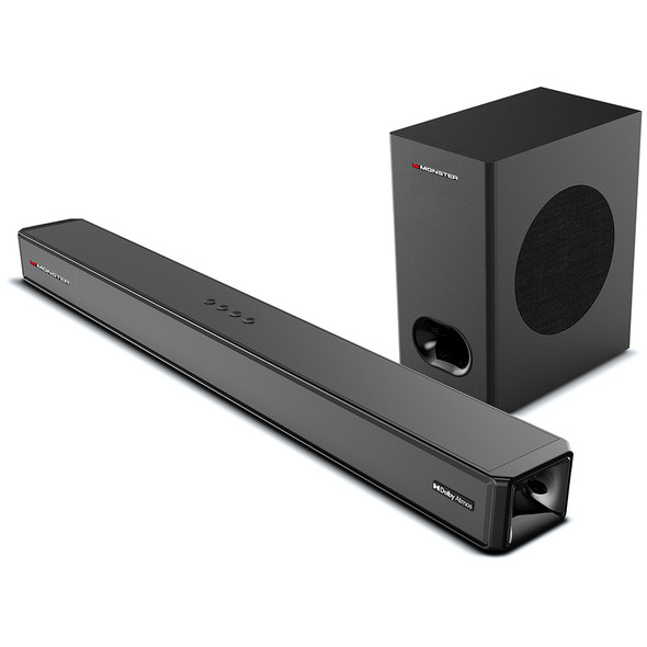 Monster 2.1.2 Channel 100W Dolby Atmos Soundbar with Wireless Subwoofer