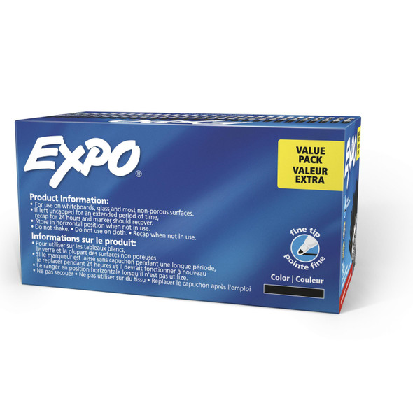 Expo Fine Tip Dry Erase Markers Black – Low Odor Ink, Box of 36 Expo Fine Tip Dry Erase Markers Black – Low Odor Ink, Box of 36