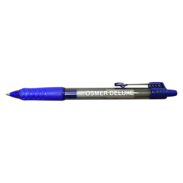 Osmer Blue Deluxe Retractable Ballpoint Pen Medium Box of 12