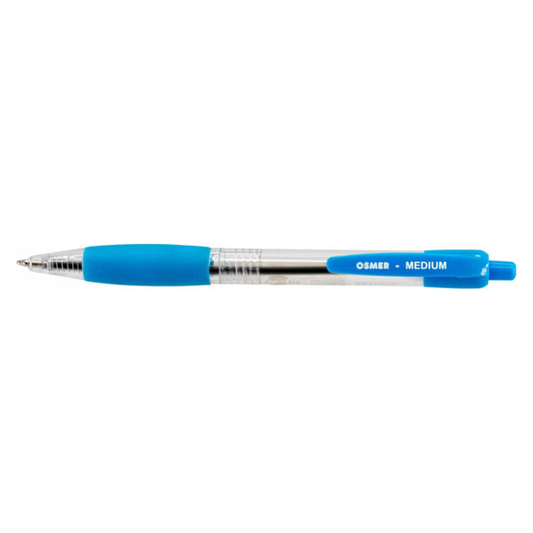 Osmer Blue Retractable Ballpoint Pen Medium Box of 12