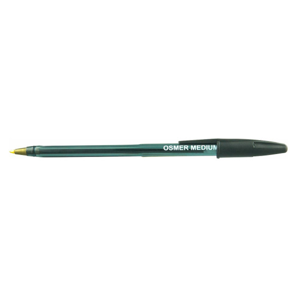 Osmer Black Economy Ballpoint Pen Medium Box of 12