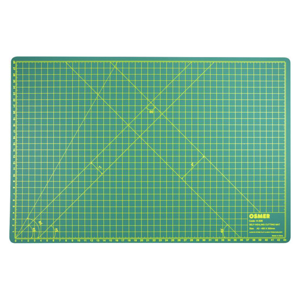 Osmer 45 x 30cm Cutting Mat A3 Self-Healing Green