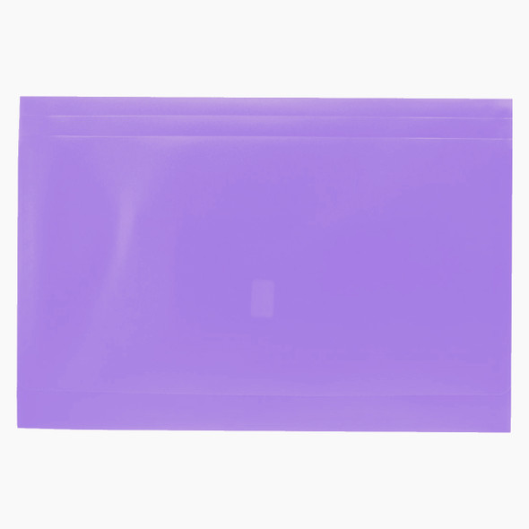 Osmer Document Wallet Foolscap Velcro Closure Purple Pack of 12