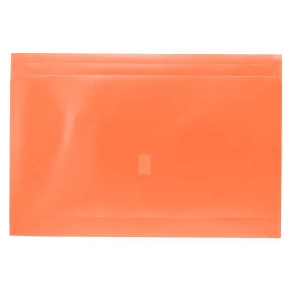 Osmer Document Wallet Foolscap Velcro Closure Orange Pack of 12