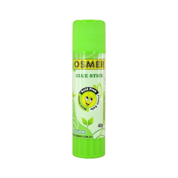 Osmer Glue Stick White 40g Pack of 10