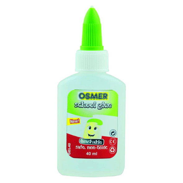 Osmer Twist Top School Glue 40ml Clear Pack of 12