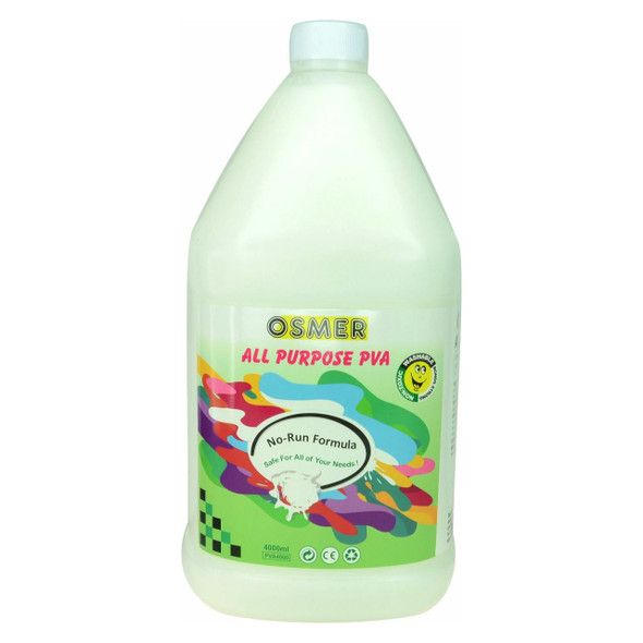 Osmer All Purpose PVA Glue 4000ml White Pack of 2