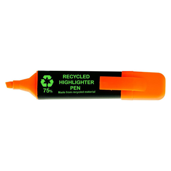 Osmer Recycled Highlighter Pen Chisel Tip Orange Box of 48 | Mega Office Supplies