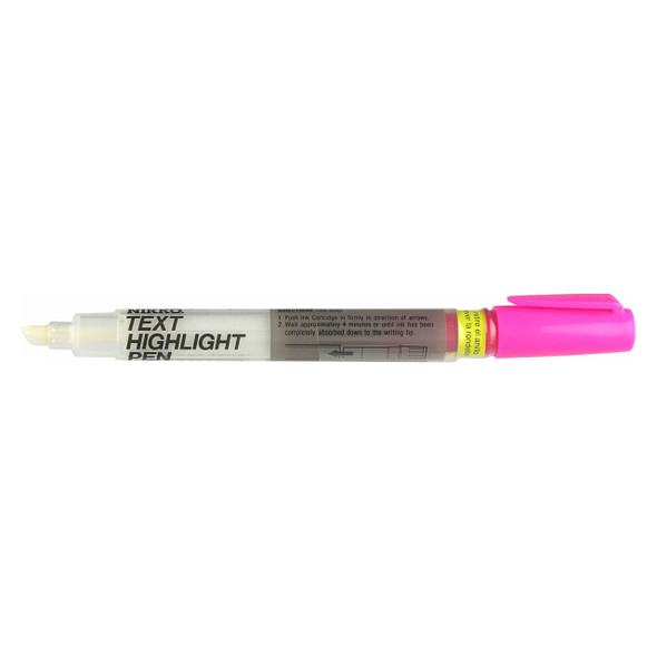Nikko Highlighter Refillable Pink Pack of 12